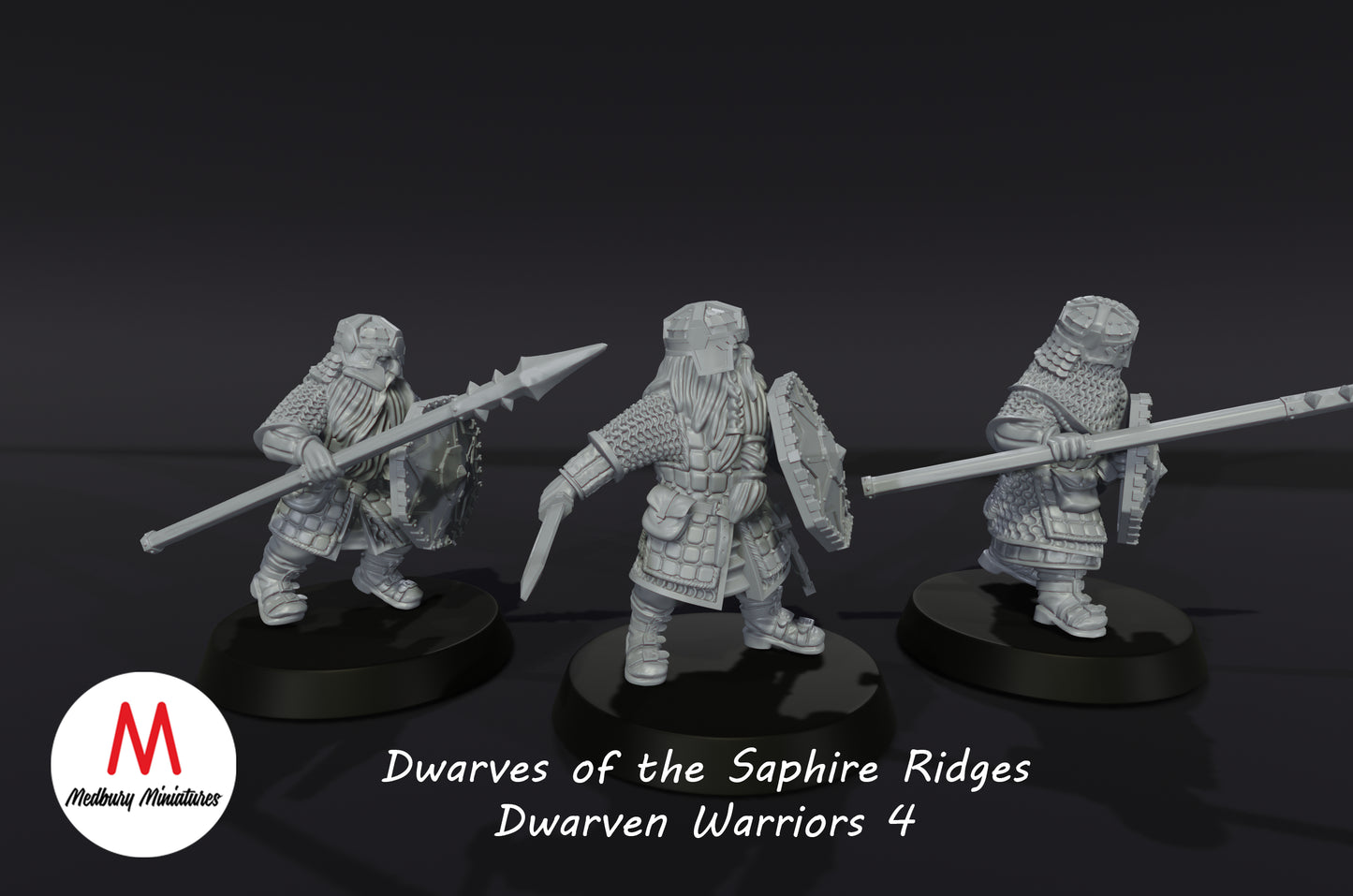 Zwerge der Saphire Ridges Zwergenkrieger 4 - Medbury Miniatures