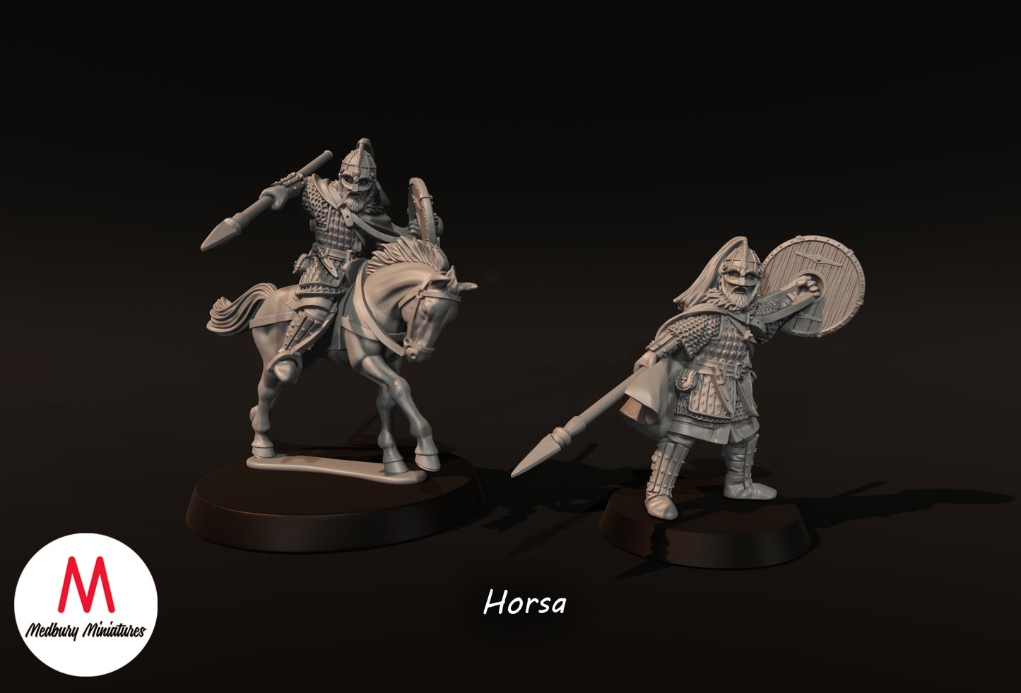 Horsa on Foot and Mounted - Medbury Miniatures