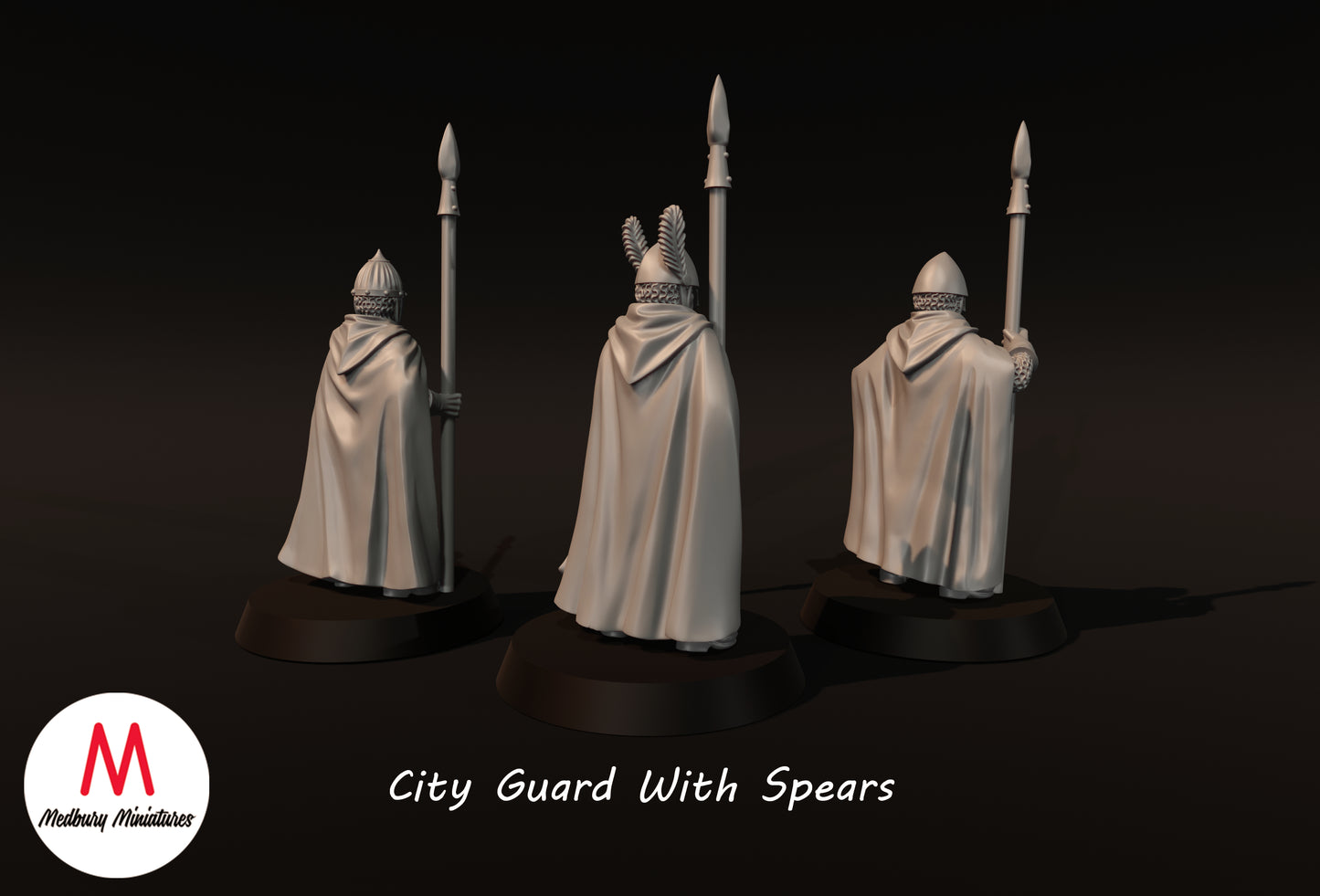 City Guards With Spears On Foot - Medbury Miniatures