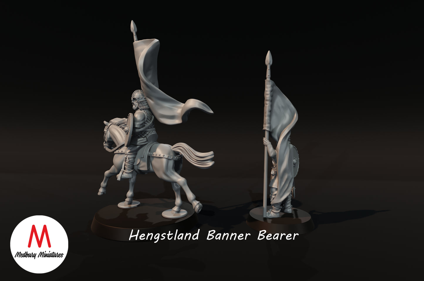 Hengstland Banner Bearer - Medbury Miniatures