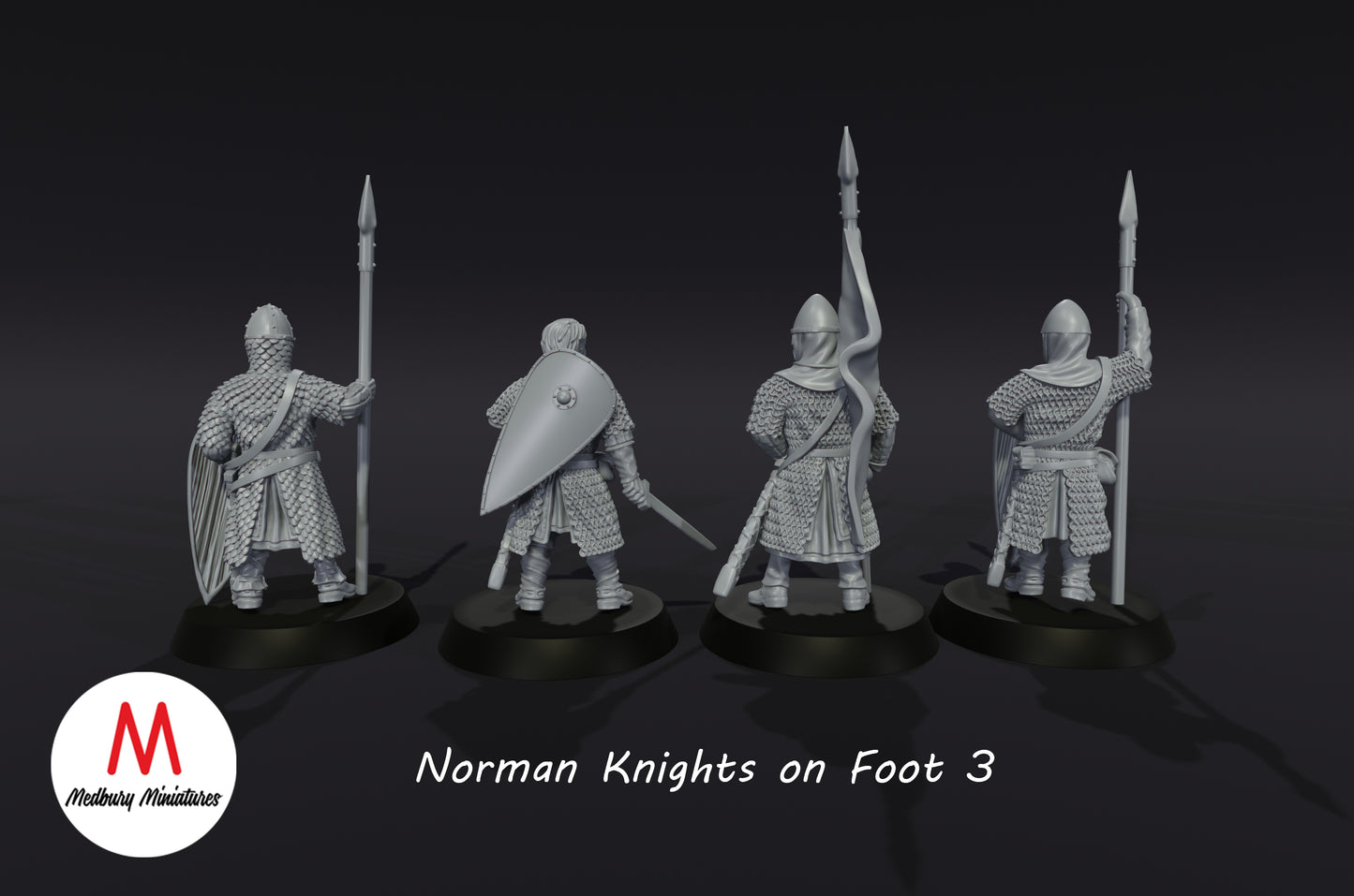 Norman Knights on Foot 3 - Medbury Miniatures