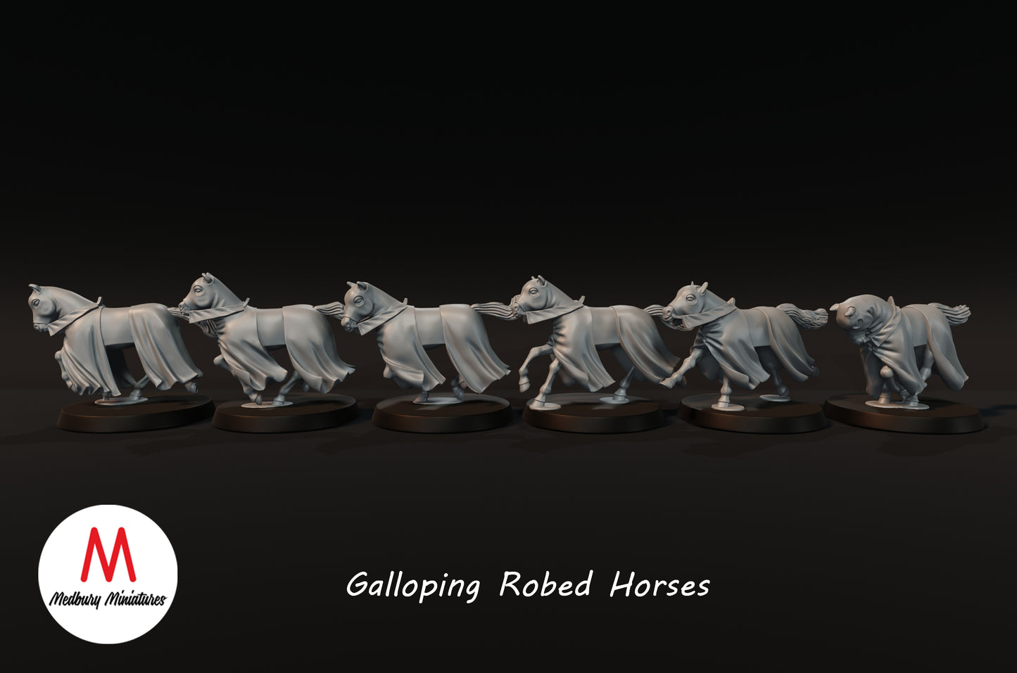 Chevaux galopants en robe - Medbury Miniatures