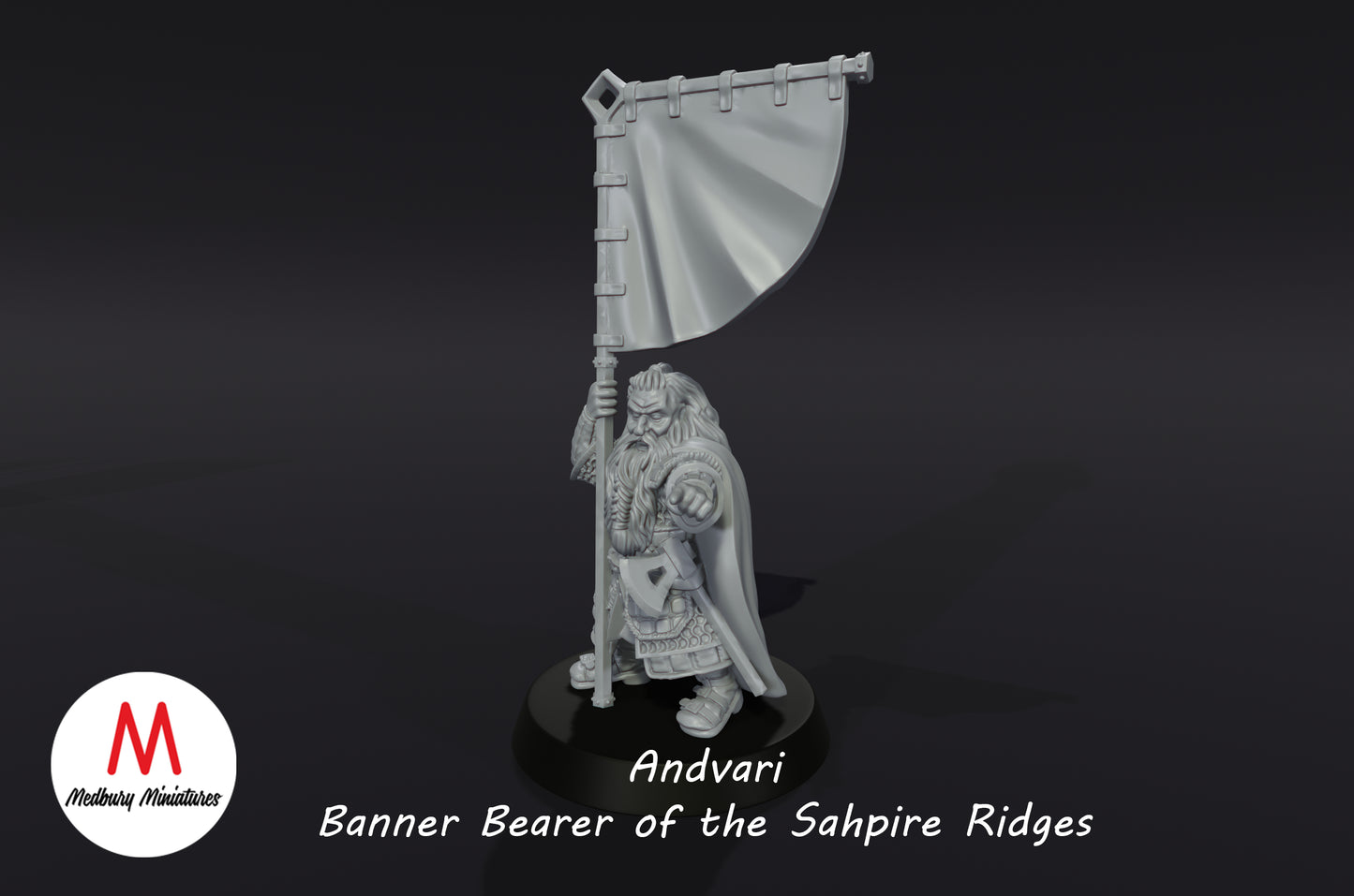 Andvari, Bannerträger der Saphirgebirge - Medbury Miniatures