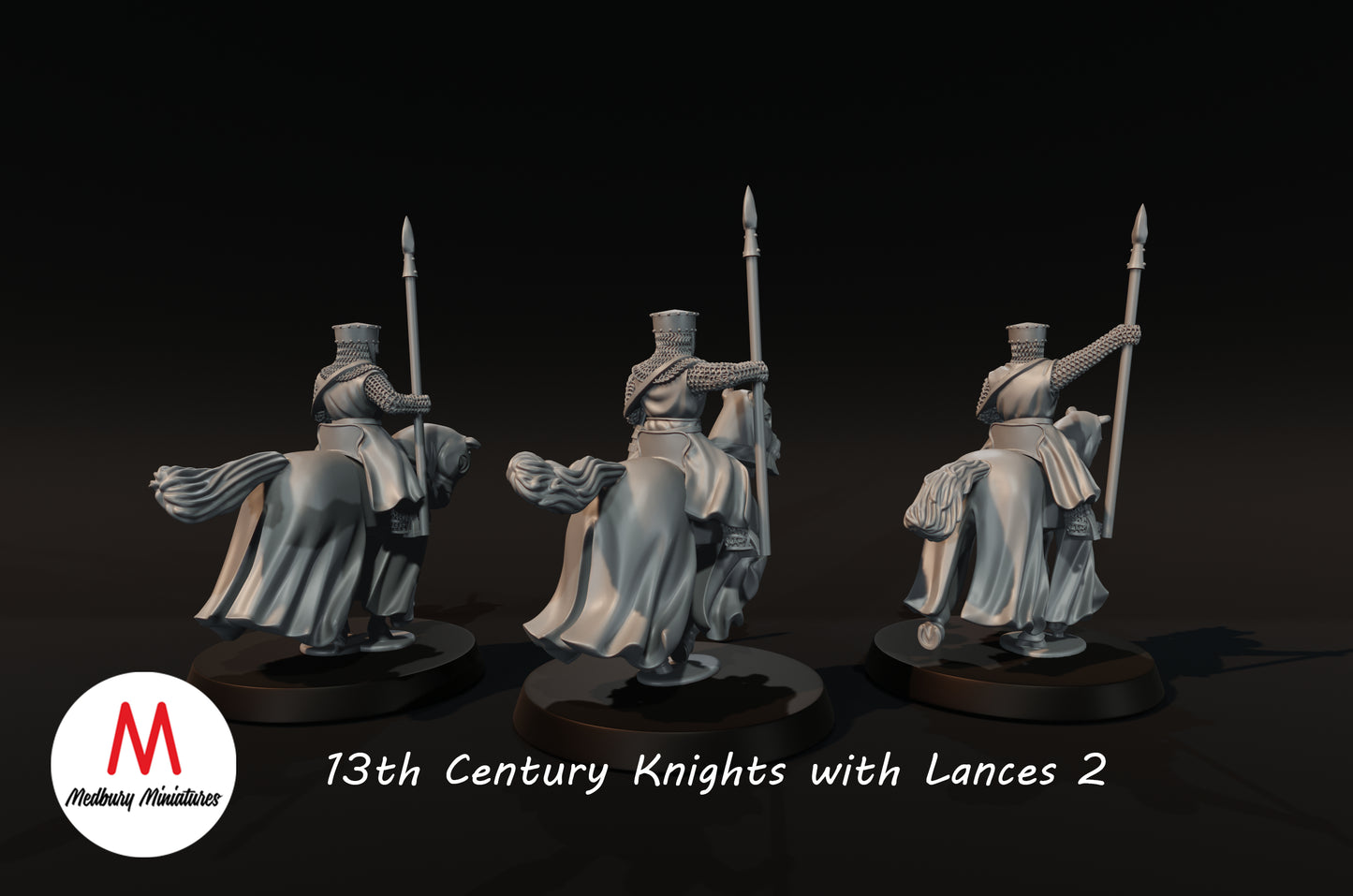 13th Century Knights with Lances 2 - Medbury Miniatures