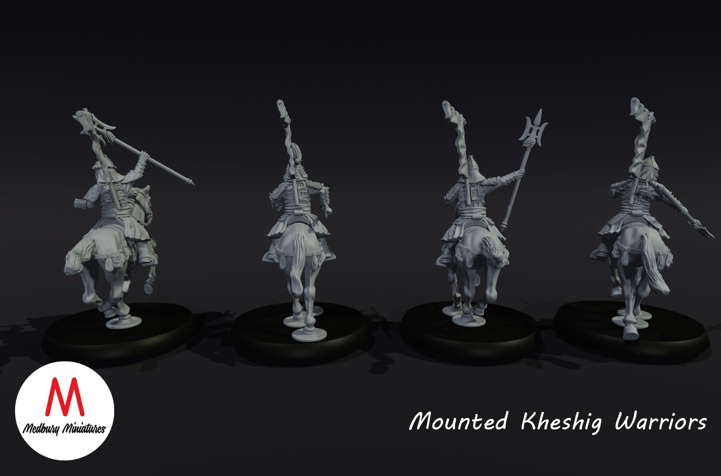 Kheshig-berittene Krieger - Medbury Miniatures