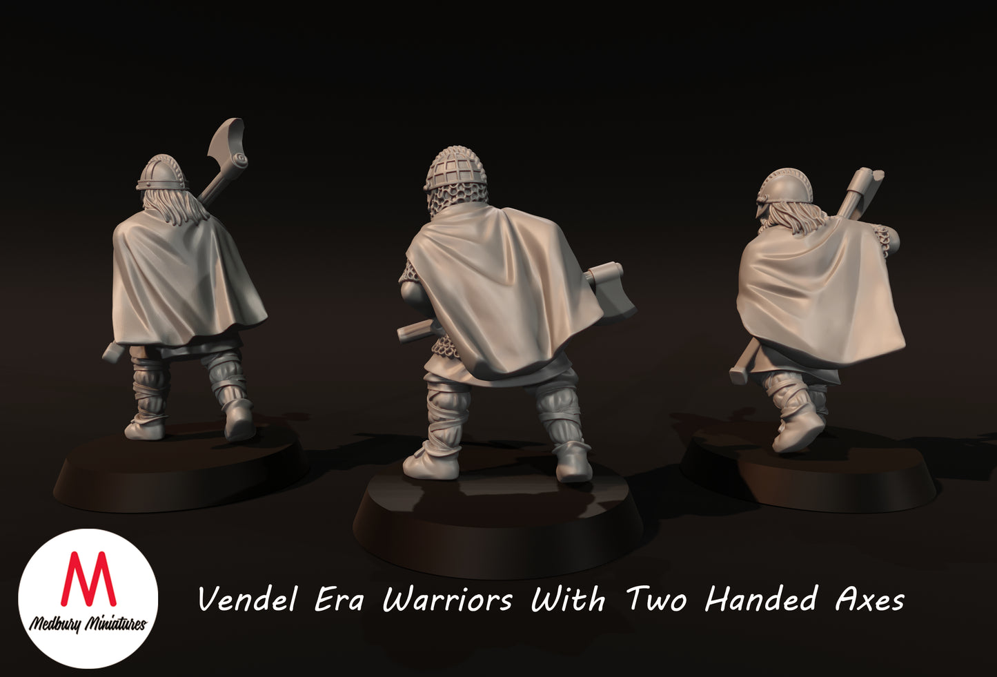 Vendel Era Warriors With Two Handed Axes - Medbury Miniatures