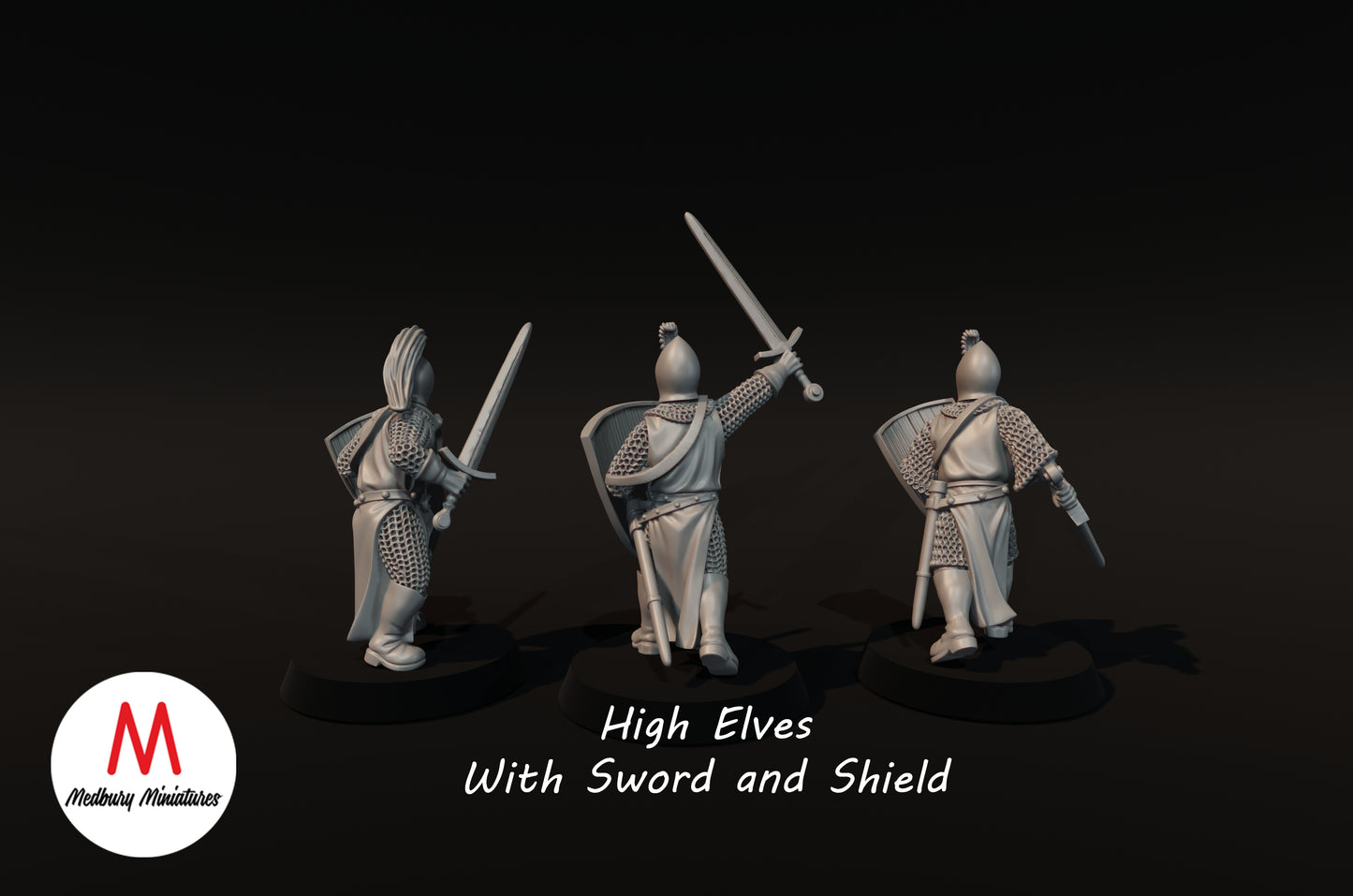 High Elves with Sword and Shield - Medbury Miniatures