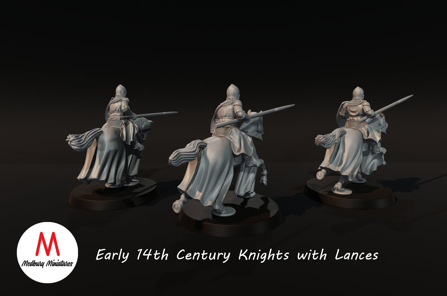 Early 14th Century Knights with Lances - Medbury Miniatures