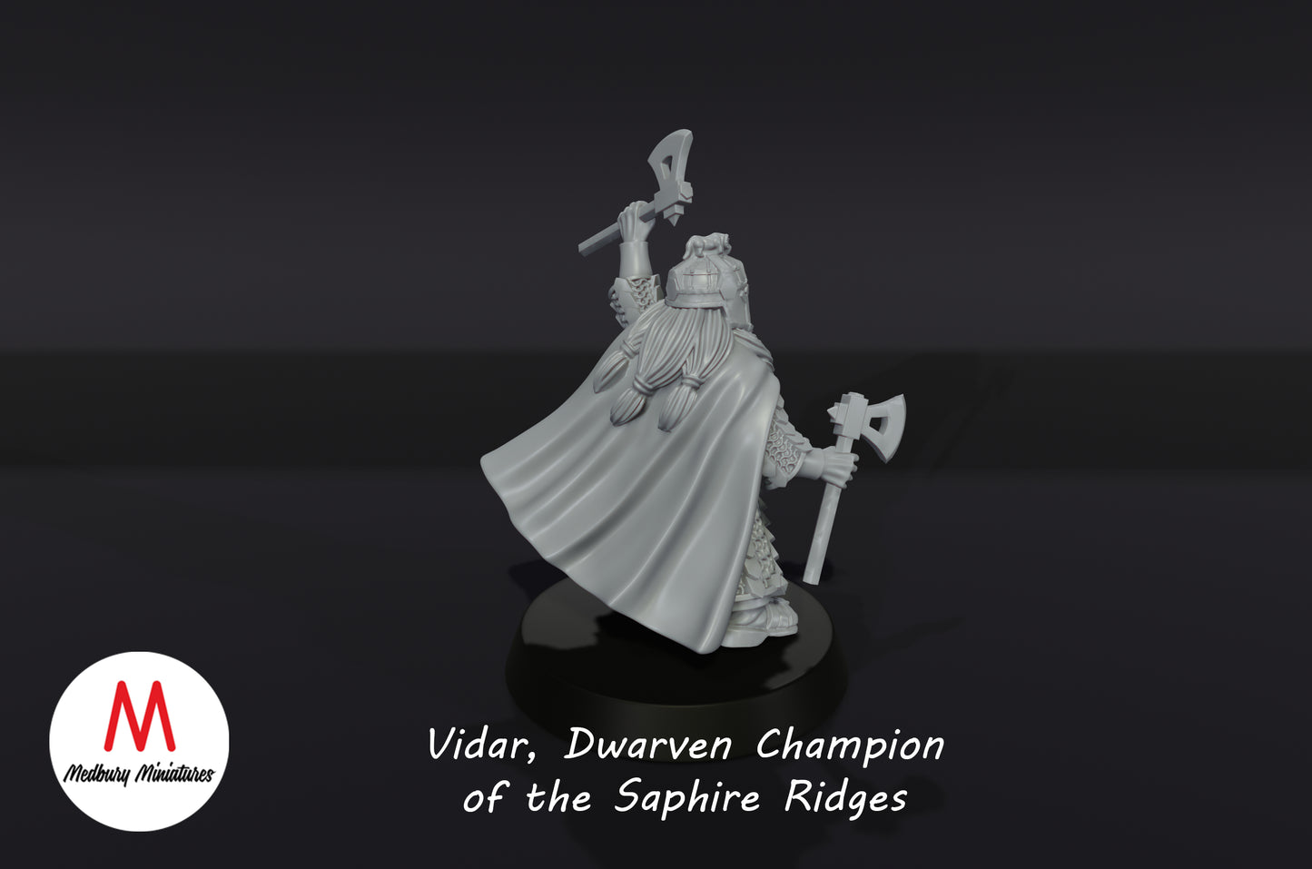 Vidar, Zwergenchampion der Saphire Ridges - Medbury Miniatures