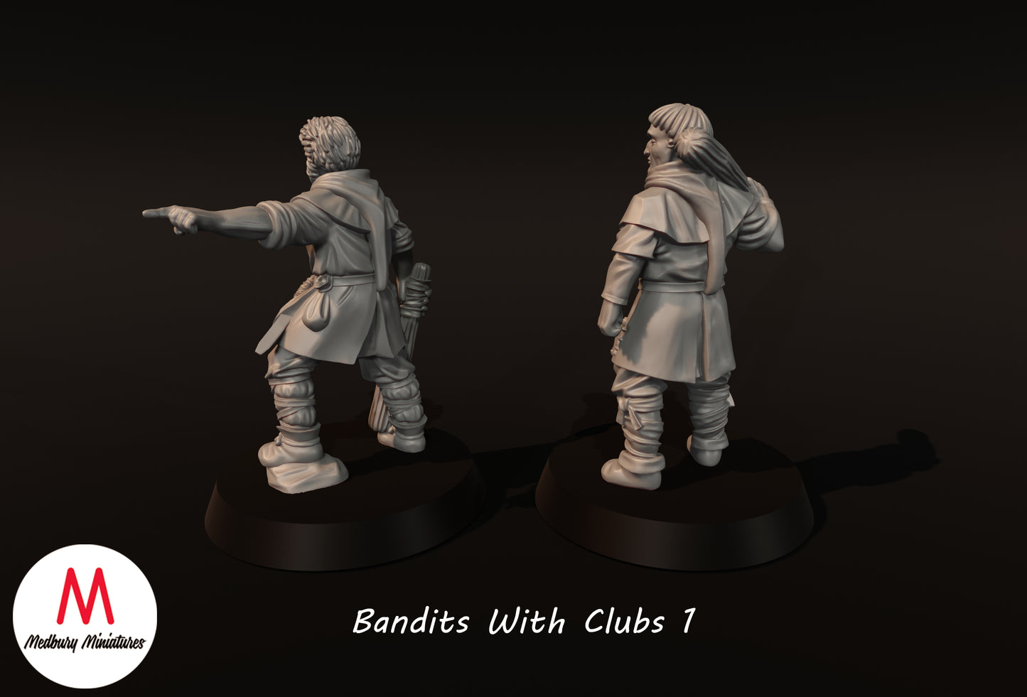 Bandits avec des gourdins - Medbury Miniatures