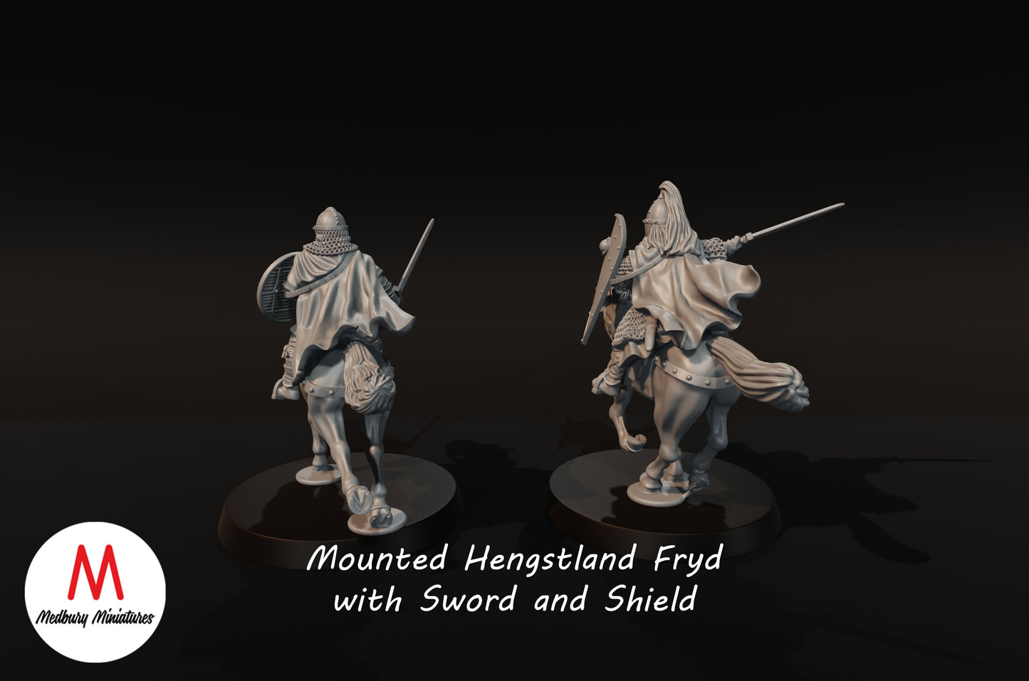 Cavaliers Hengstland avec épées 1 - Medbury Miniatures