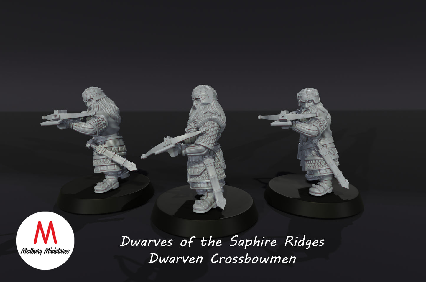 Dwarves of the Sapphire Ridges Dwarven Crossbowmen - Medbury Miniatures