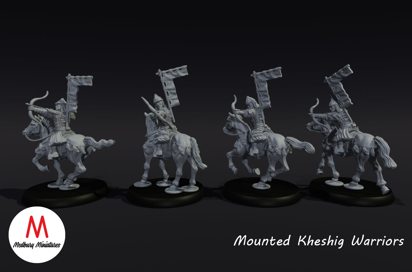 Kheshig-Bogenschützen zu Pferd - Medbury Miniatures