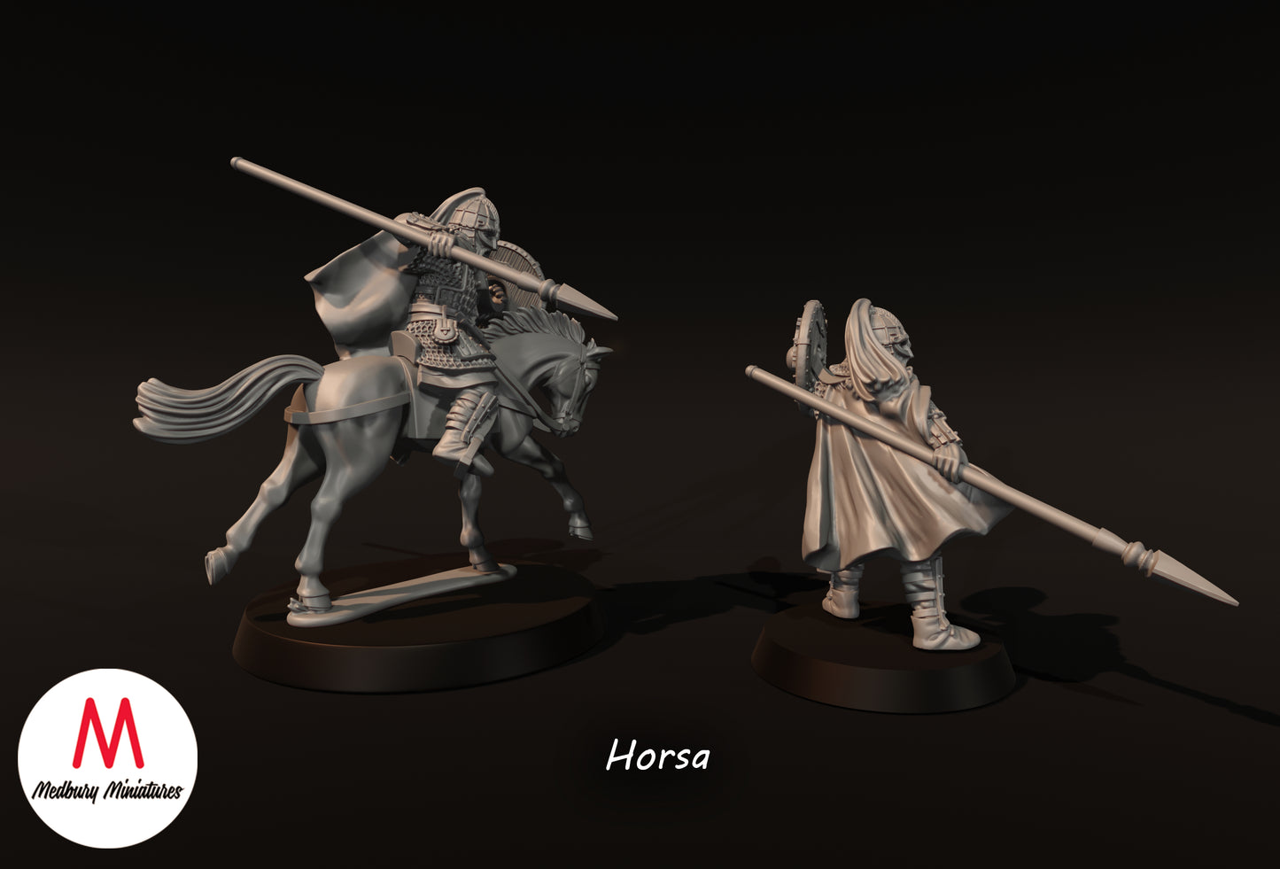 Horsa on Foot and Mounted - Medbury Miniatures