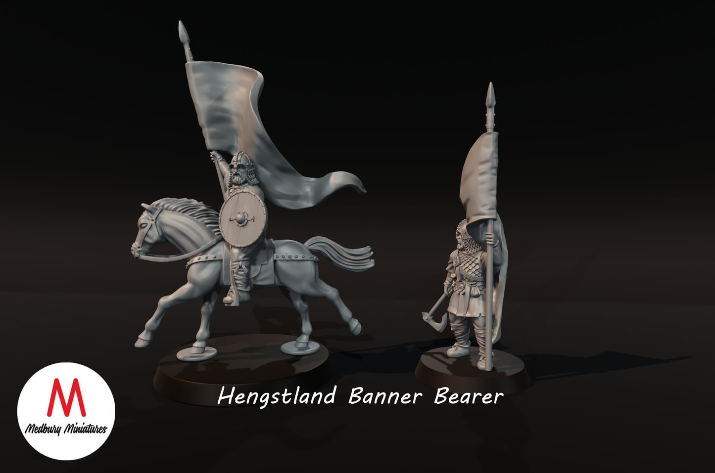 Hengstland Banner Bearer - Medbury Miniatures