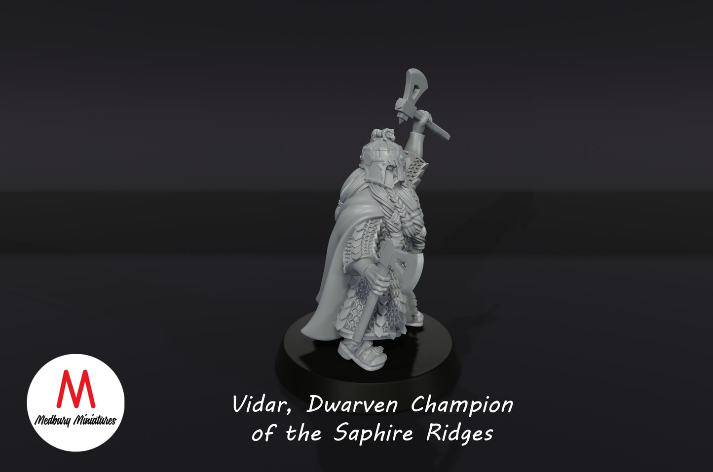 Vidar, Zwergenchampion der Saphire Ridges - Medbury Miniatures