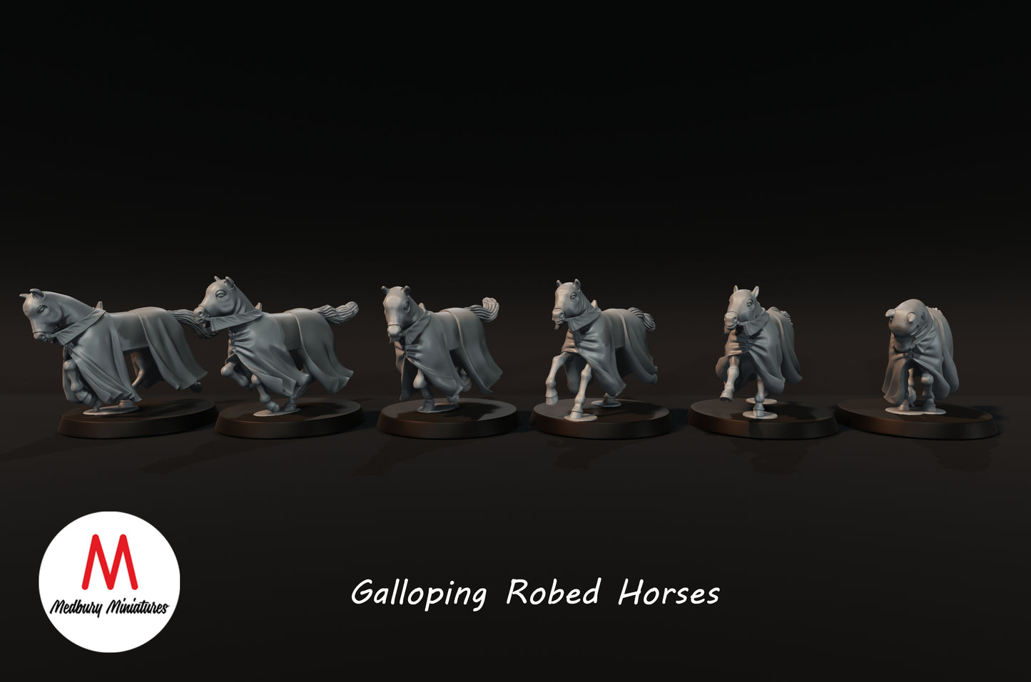 Chevaux galopants en robe - Medbury Miniatures