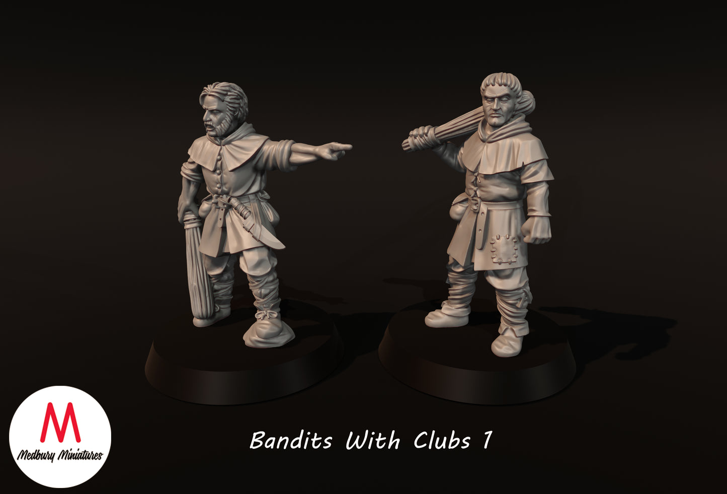 Bandits avec des gourdins - Medbury Miniatures