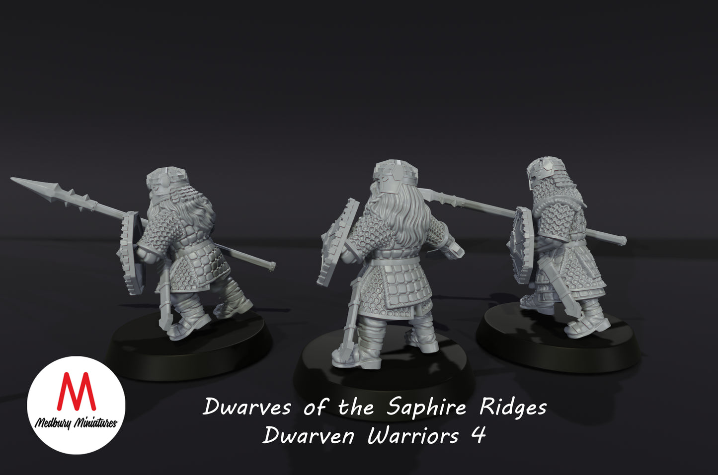 Zwerge der Saphire Ridges Zwergenkrieger 4 - Medbury Miniatures