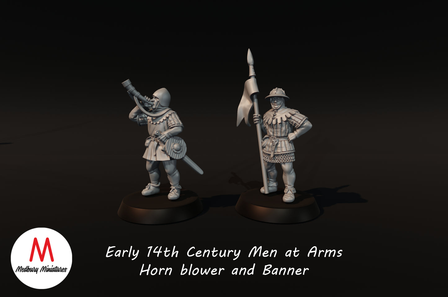 Commandement des hommes d'armes du début du XIVe siècle - Medbury Miniatures