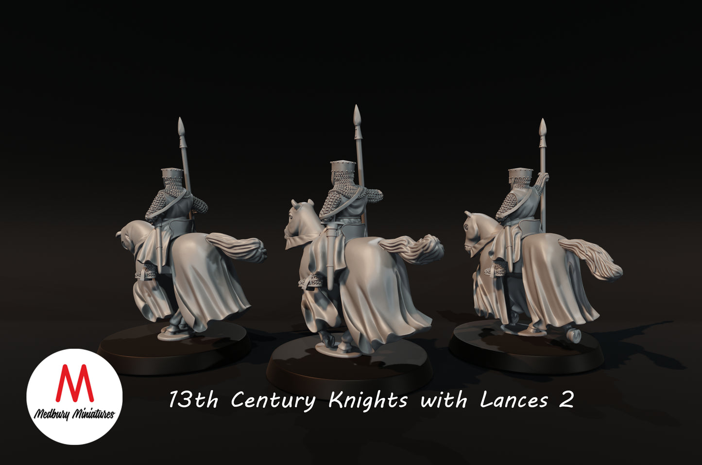 13th Century Knights with Lances 2 - Medbury Miniatures