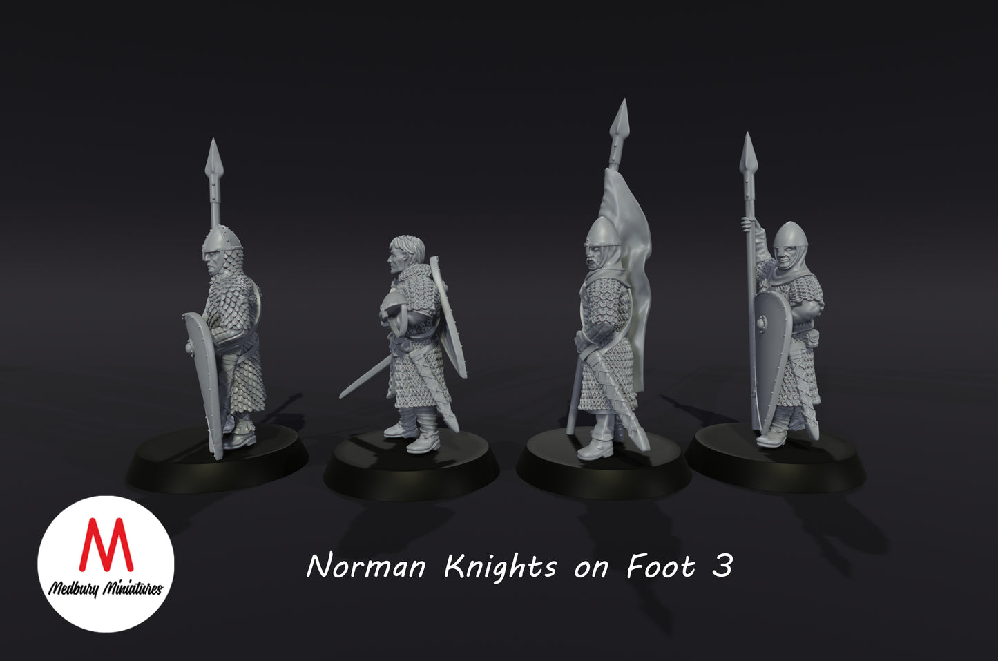 Norman Knights on Foot 3 - Medbury Miniatures