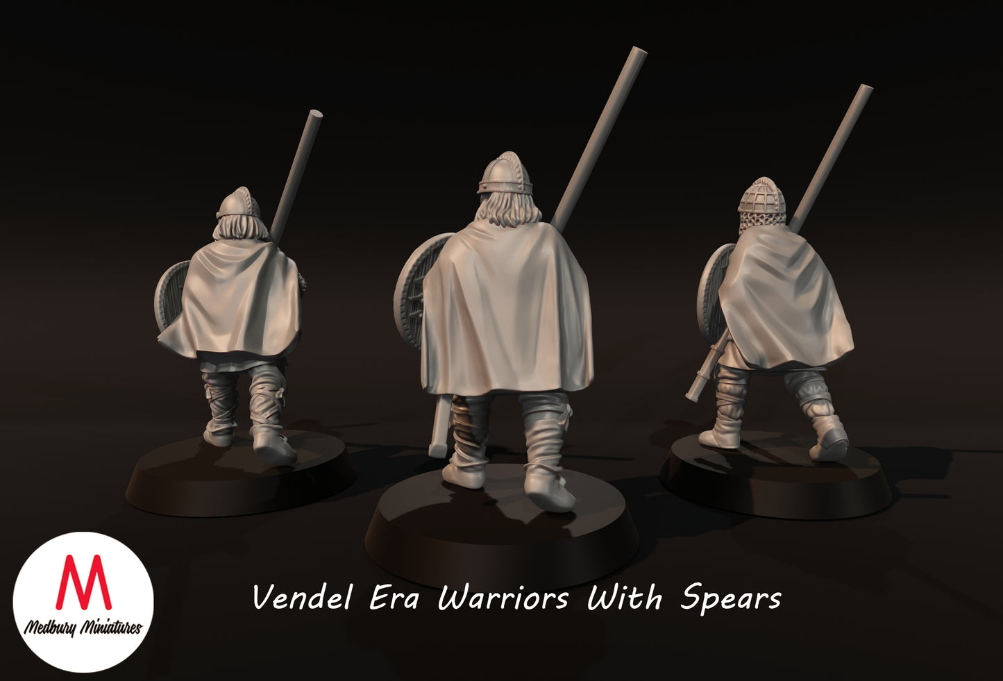 Krieger mit Speeren aus der Vendel-Ära 1 - Medbury Miniatures