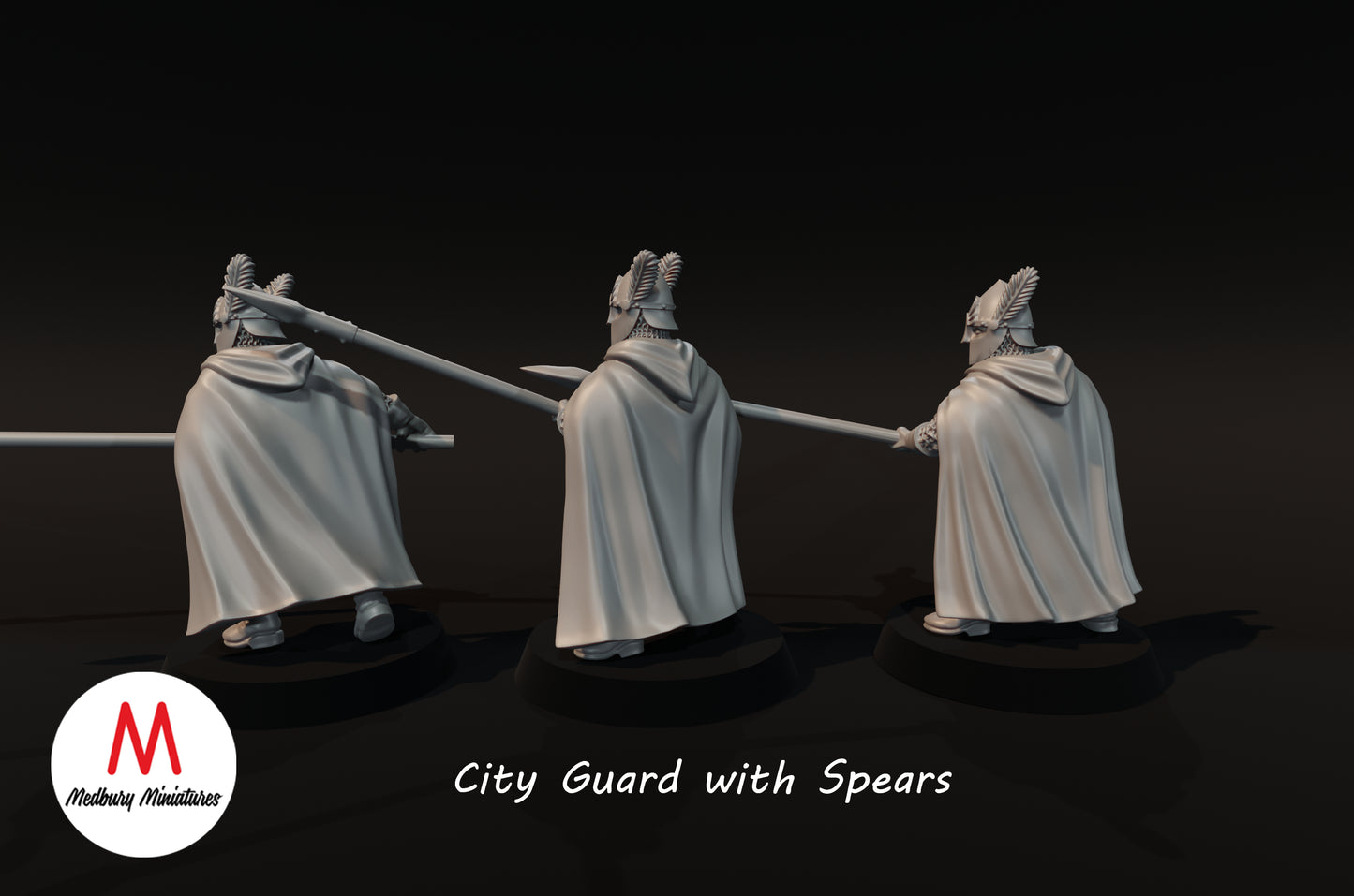 City Guard With Spears - Medbury Miniatures