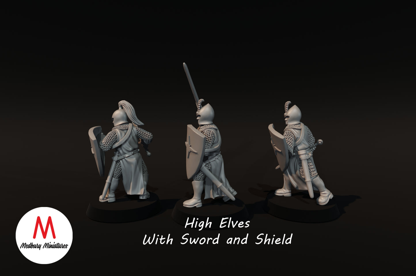 High Elves with Sword and Shield - Medbury Miniatures