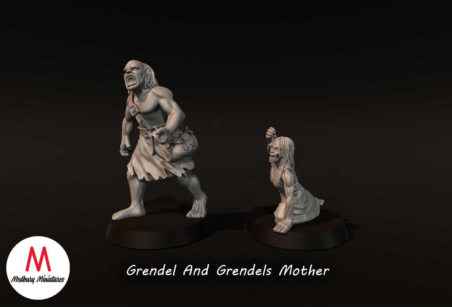 Grendel und Grendels Mutter - Medbury Miniatures