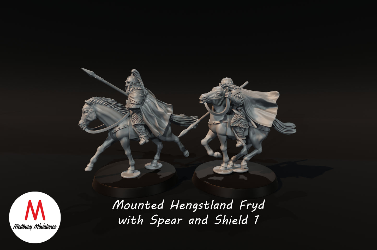 Cavaliers Hengstland avec lances 1 - Medbury Miniatures