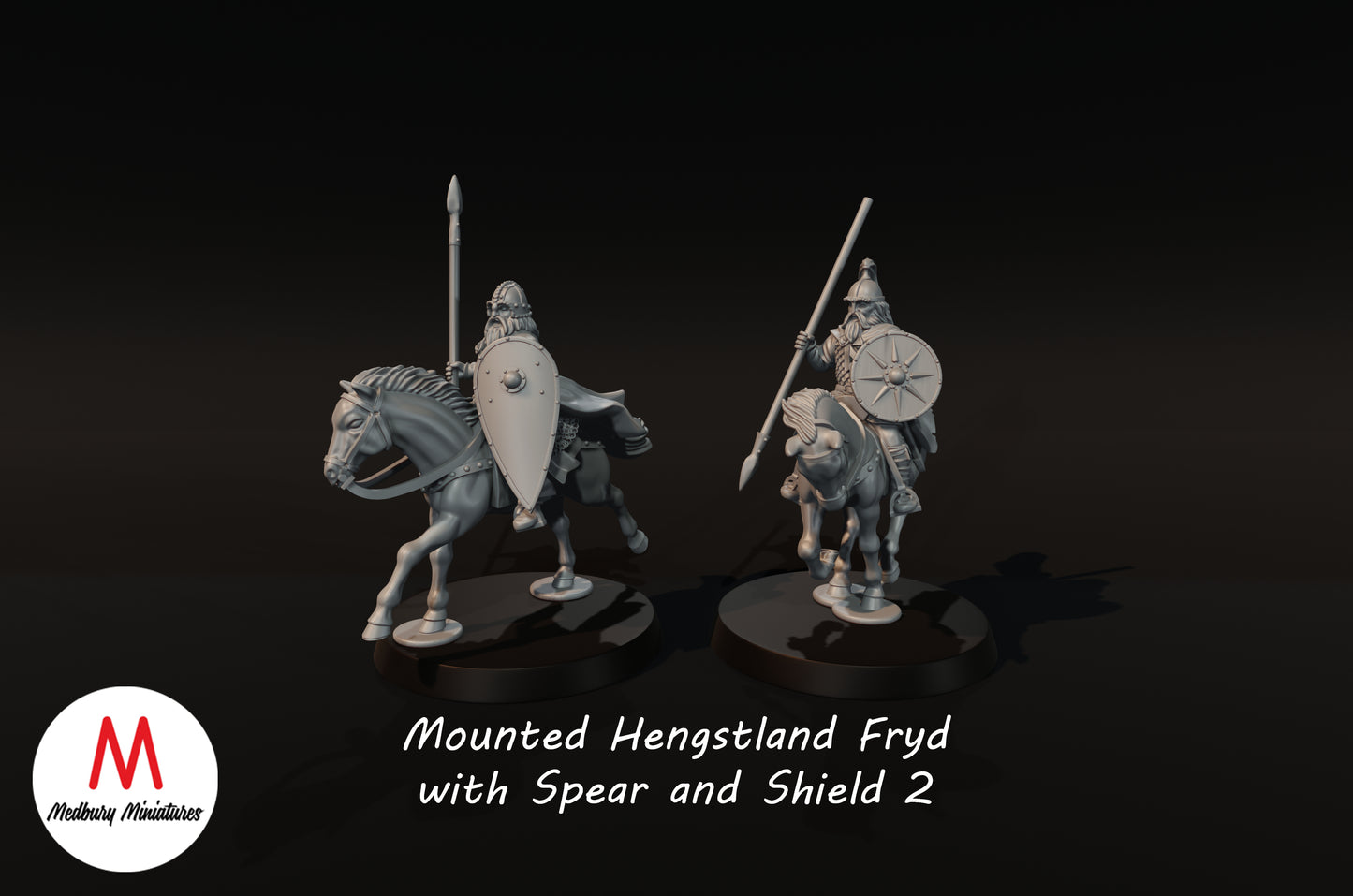 Cavaliers Hengstland avec lances 2 - Medbury Miniatures