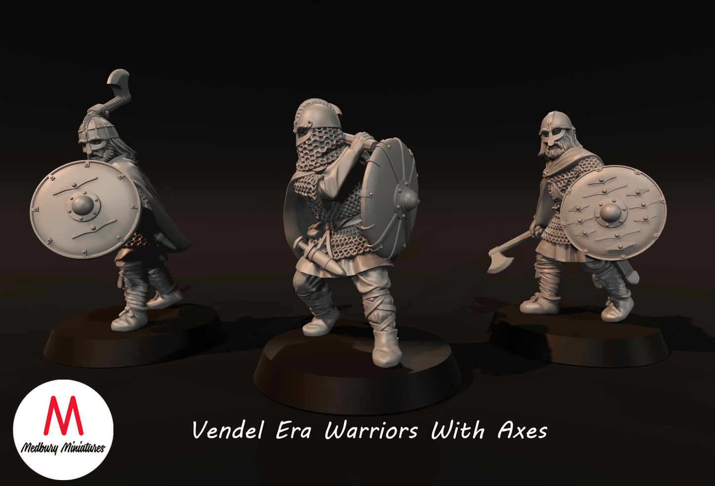 Vendel Era Warriors With Axes - Medbury Miniatures