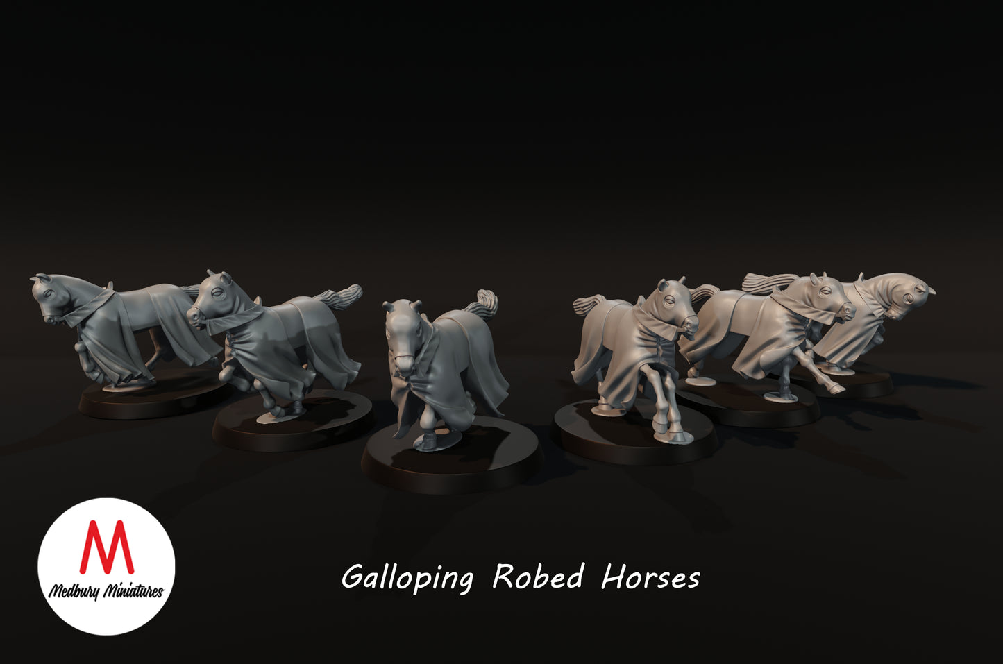 Chevaux galopants en robe - Medbury Miniatures