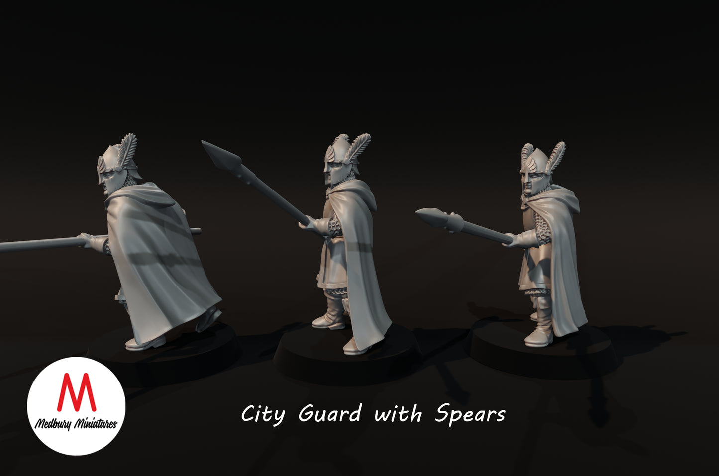 City Guard With Spears - Medbury Miniatures