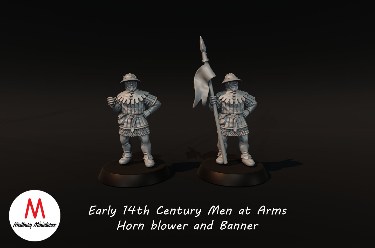 Commandement des hommes d'armes du début du XIVe siècle - Medbury Miniatures