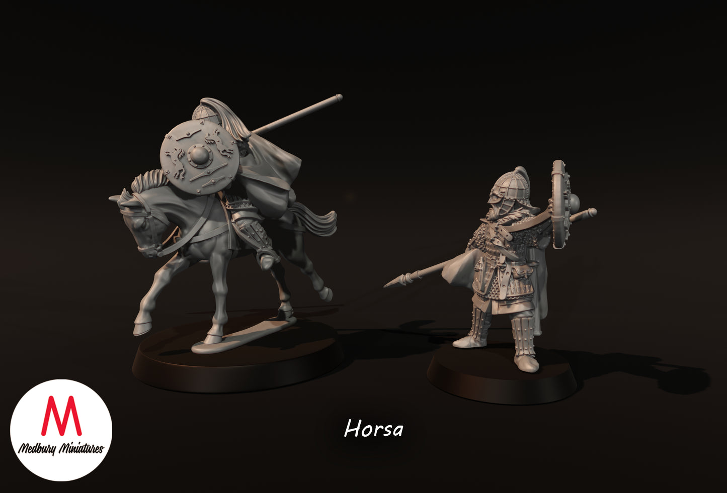 Horsa on Foot and Mounted - Medbury Miniatures