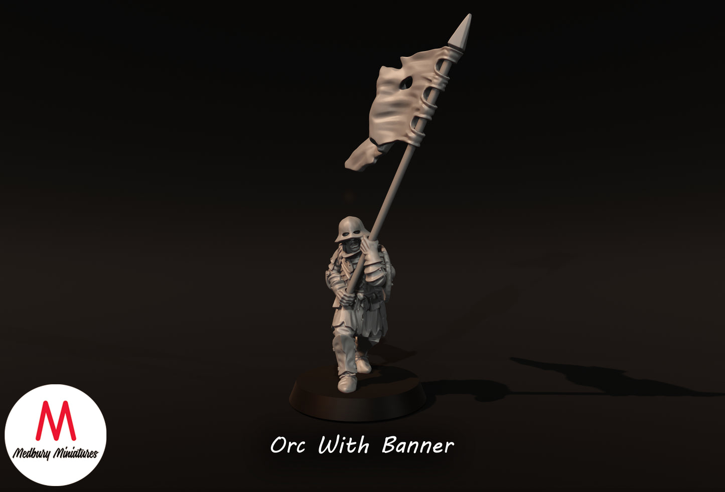 Orc With Banner - Medbury Miniatures