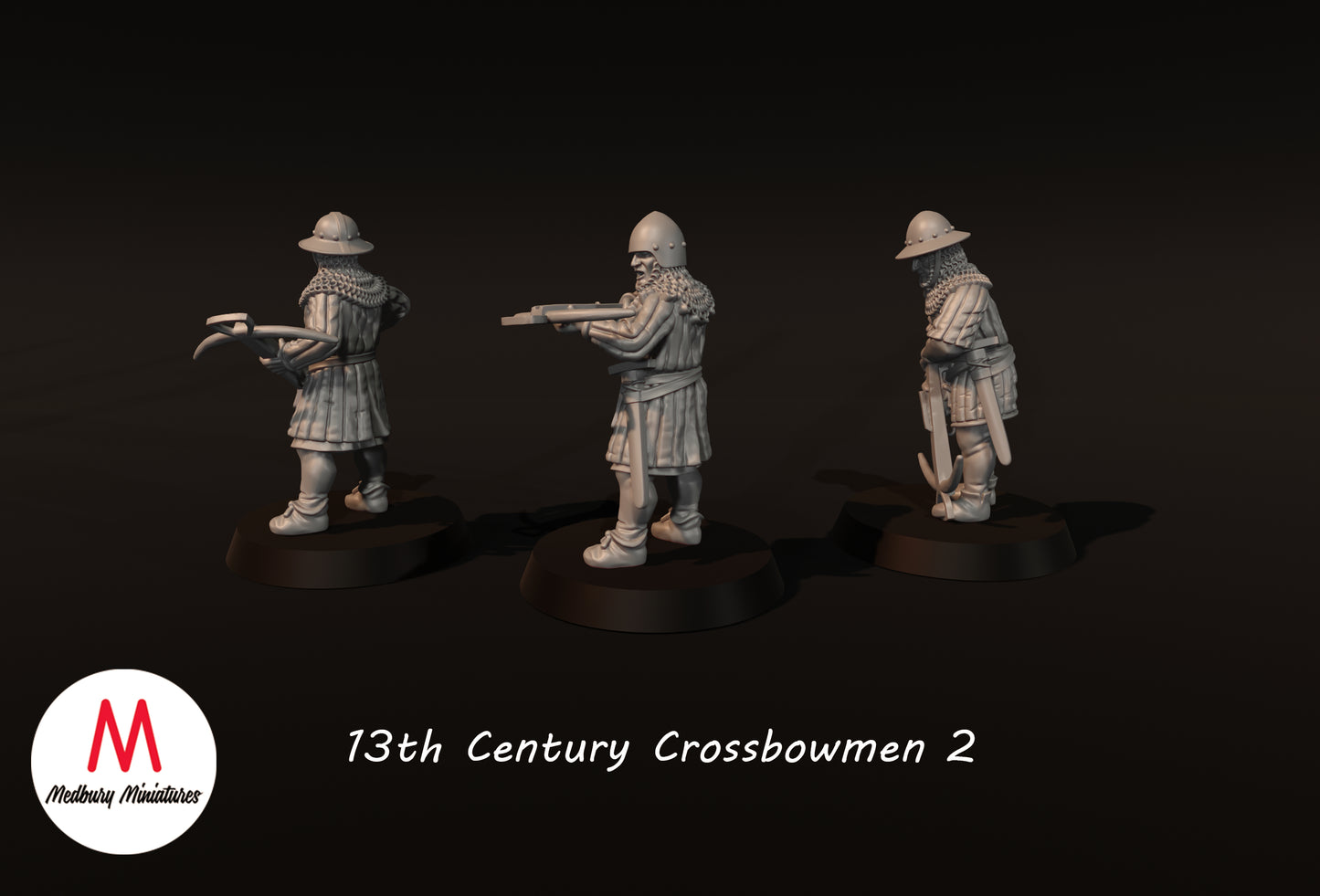 Armbrustschützen aus dem 13. Jahrhundert 2 - Medbury Miniatures