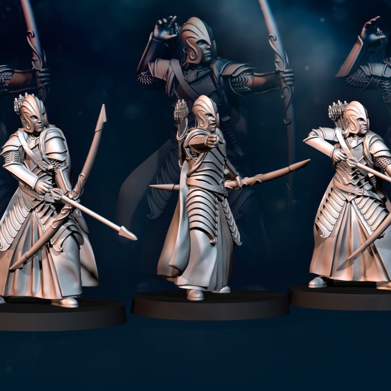 6x Bloody Elf Warrior with Bow - Davale Games