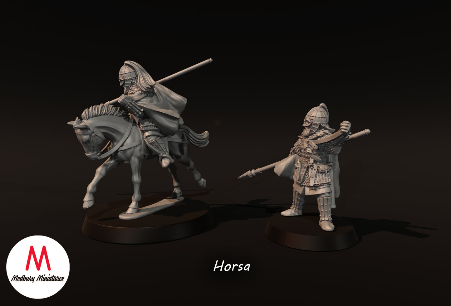 Horsa on Foot and Mounted - Medbury Miniatures