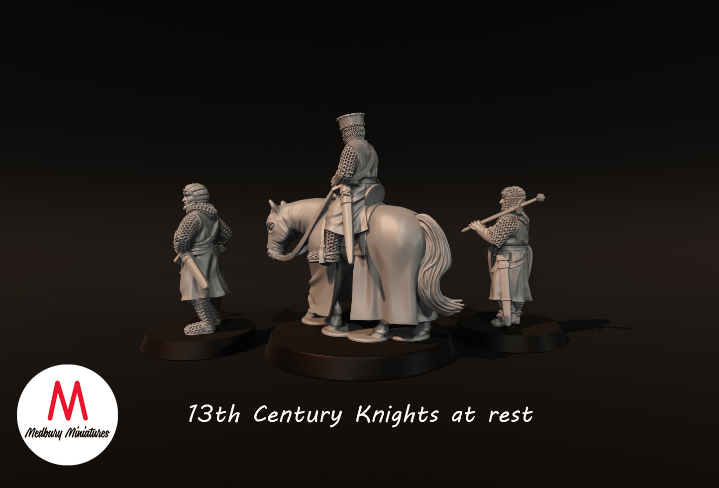 Chevaliers au repos du XIIIe siècle - Medbury Miniatures