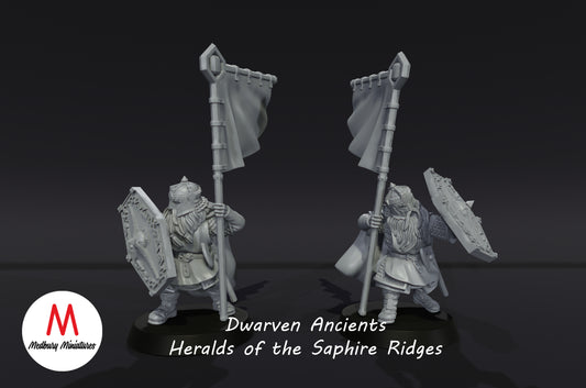 Dwarven Ancients, Heralds of the Sapphire Ridges - Medbury Miniatures