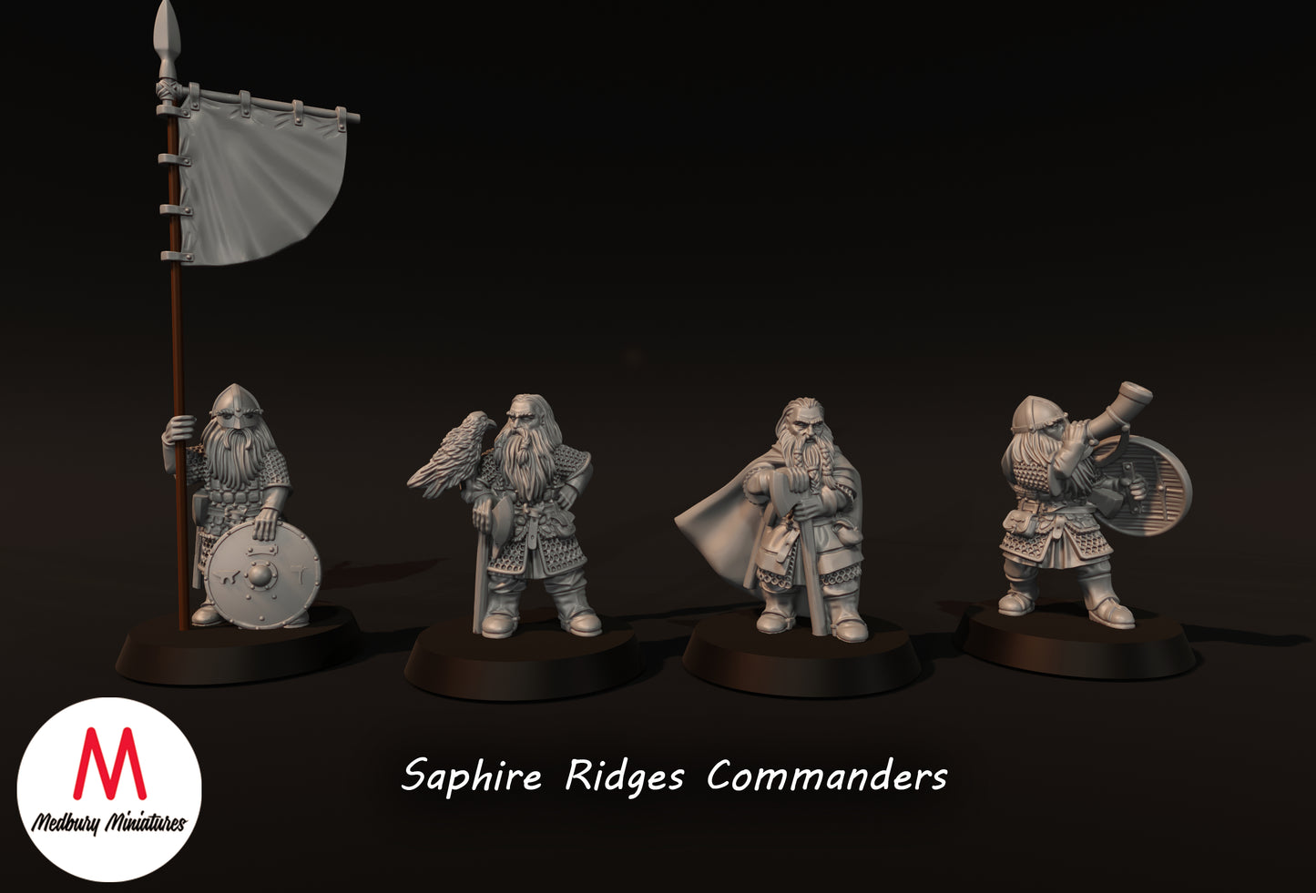 Sapphire Ridges Commanders - Medbury Miniatures