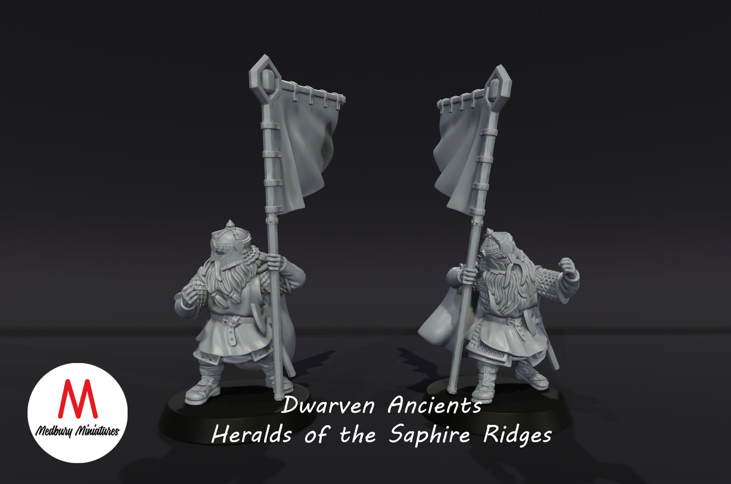 Dwarven Ancients, Heralds of the Sapphire Ridges - Medbury Miniatures