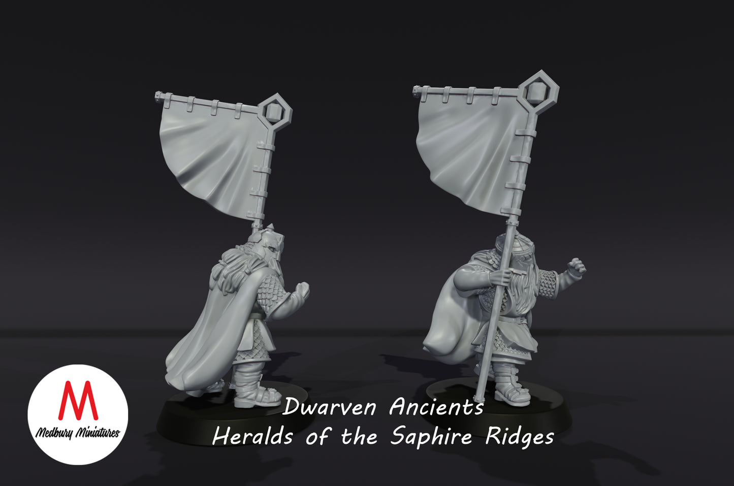 Dwarven Ancients, Heralds of the Sapphire Ridges - Medbury Miniatures