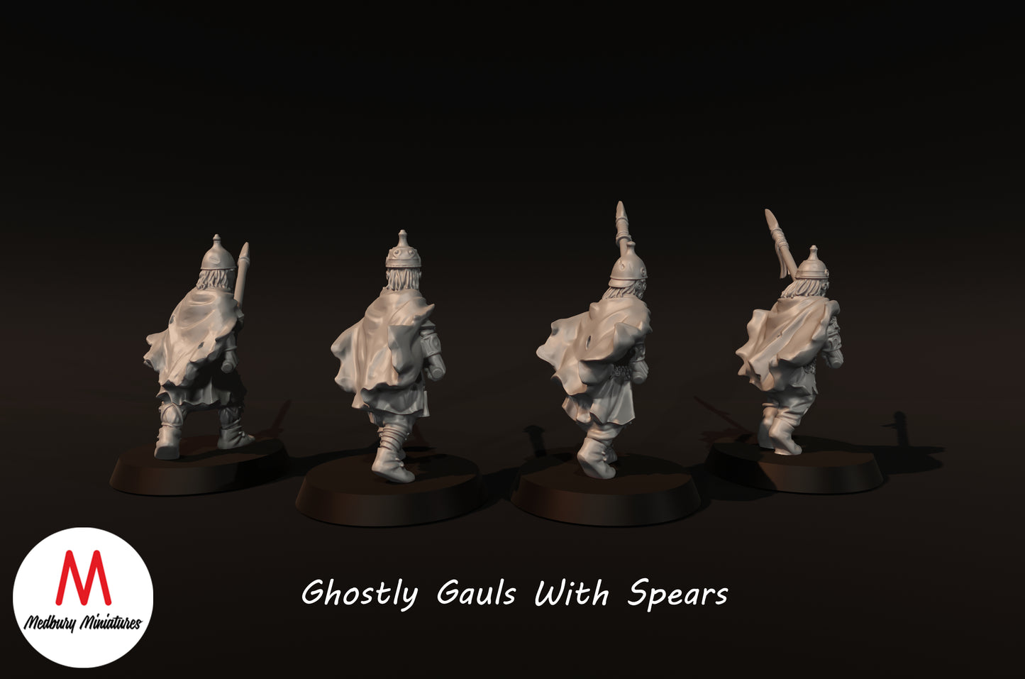 Ghostly Gauls With Spears - Medbury Miniatures