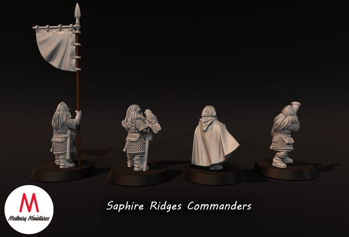 Sapphire Ridges Commanders - Medbury Miniatures