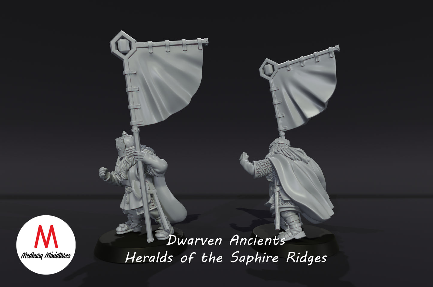 Dwarven Ancients, Heralds of the Sapphire Ridges - Medbury Miniatures