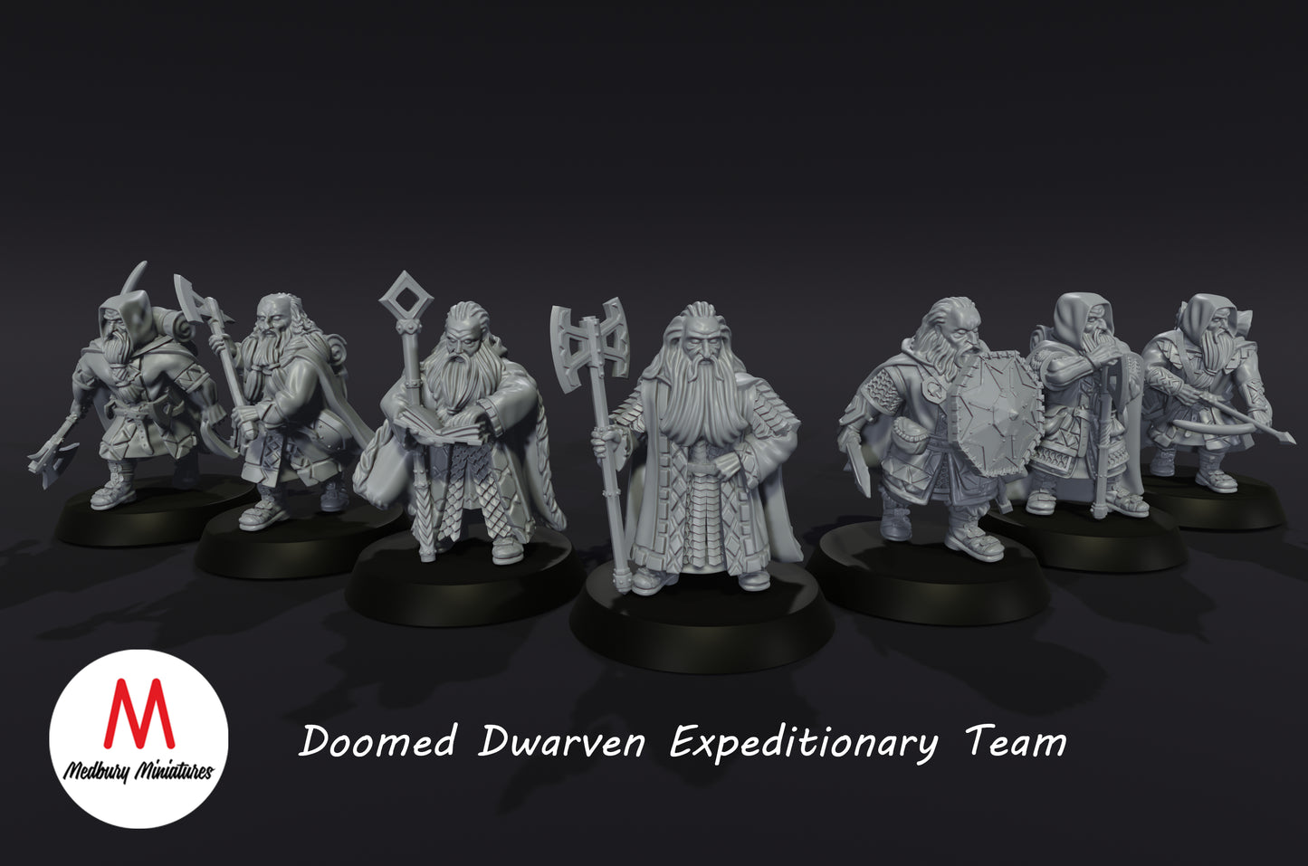 Verdammtes Zwergenexpeditionsteam - Medbury Miniatures